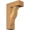 Ekena Millwork Funston Block Rough Sawn Bracket w/ Offset Brace, Western Red Cedar, 6"W x 14"D x 22"H BKT0604X14X22FST05RWR - alternate 1